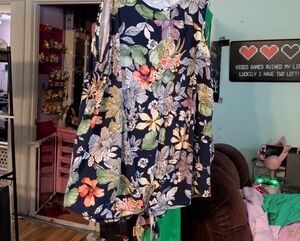 Floral Navy Tank Top